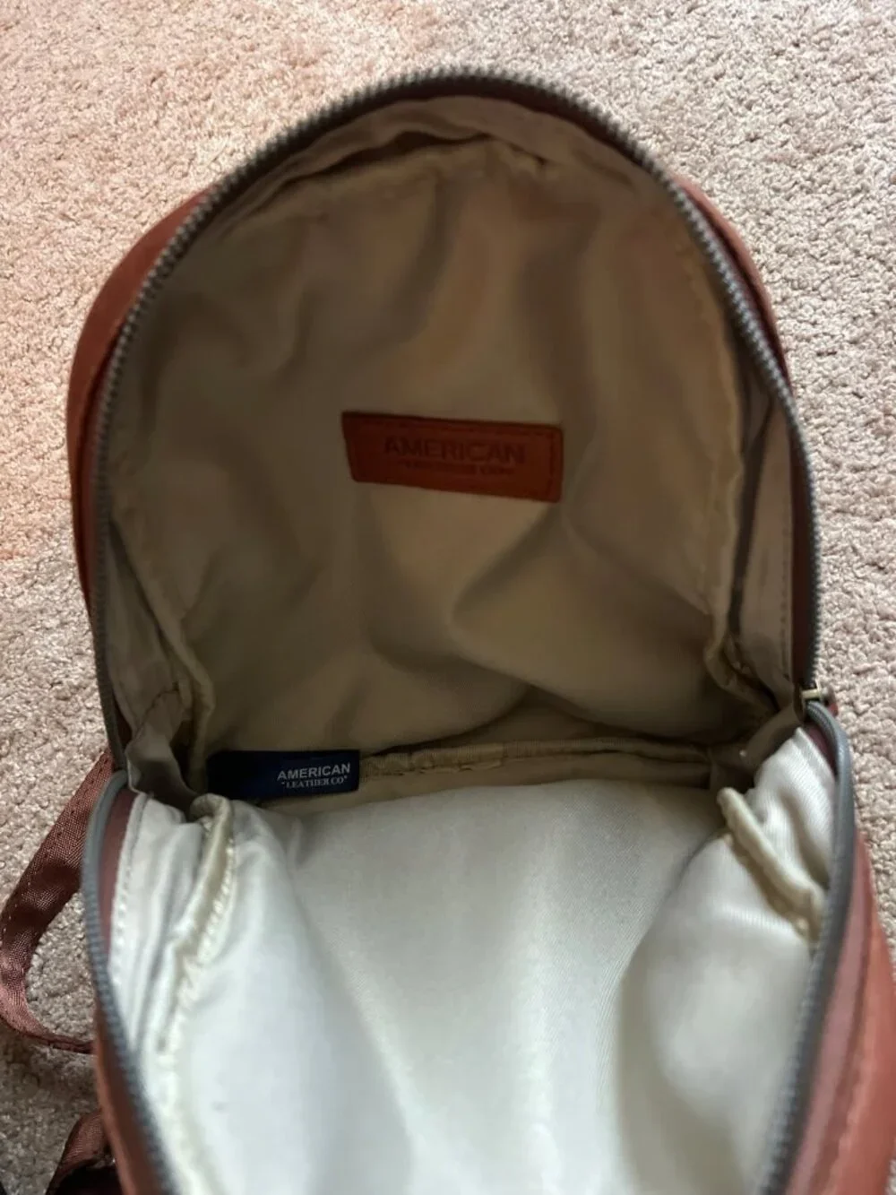 American Leather Company Denise Mini Soft Brown Genuine Leather Backpack